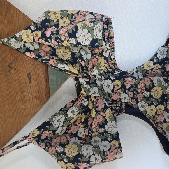 Lulu's It's a Perfect Pick Navy Blue Floral Print Cutout Maxi Dress - Picture 7 of 13